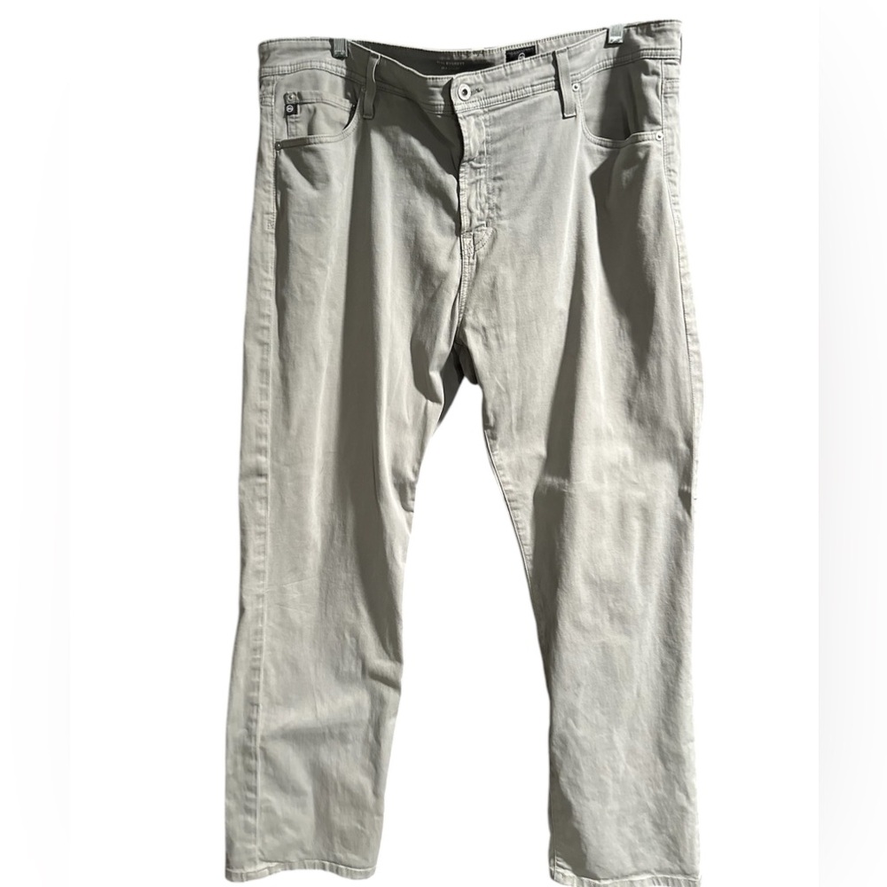 Adriano Goldschmied Men’s Brushed Cotton THE EVERETT in Light Gray